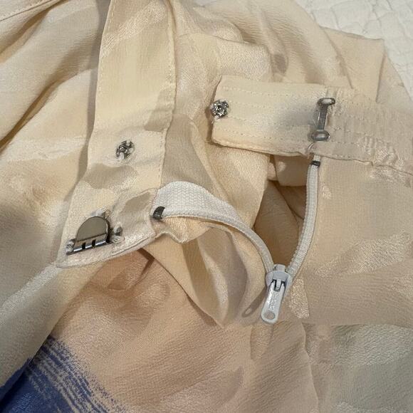 VTG UMI COLLECTIONS BY ANNE GRIMINS Maxi Pencil Skirt Cream Sz6 Disco 70s 80s - Picture 4 of 7